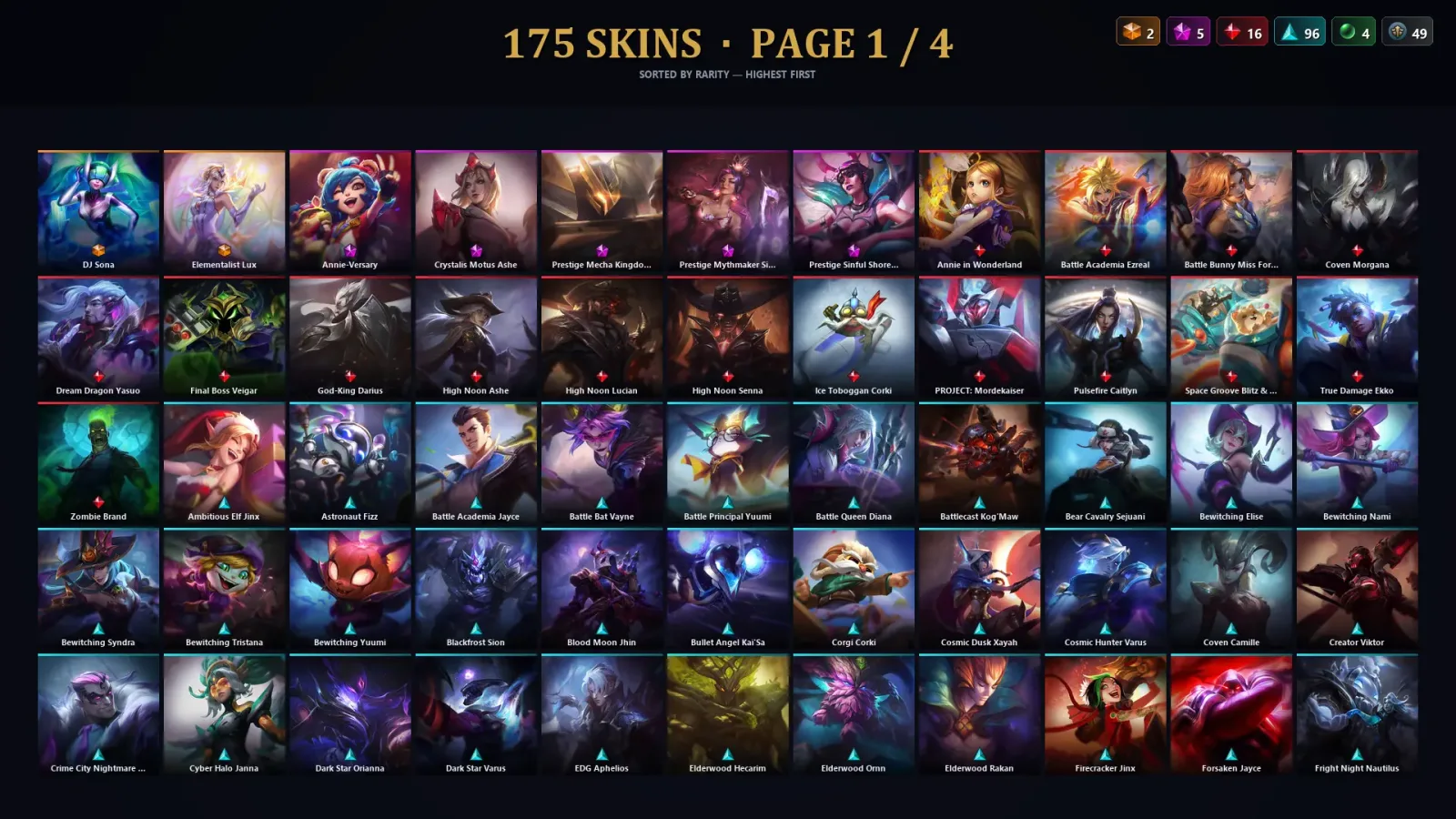 [LoL] | TR | Level 30 | Master | 173 Champions | 175 Skins | 60,797 BE