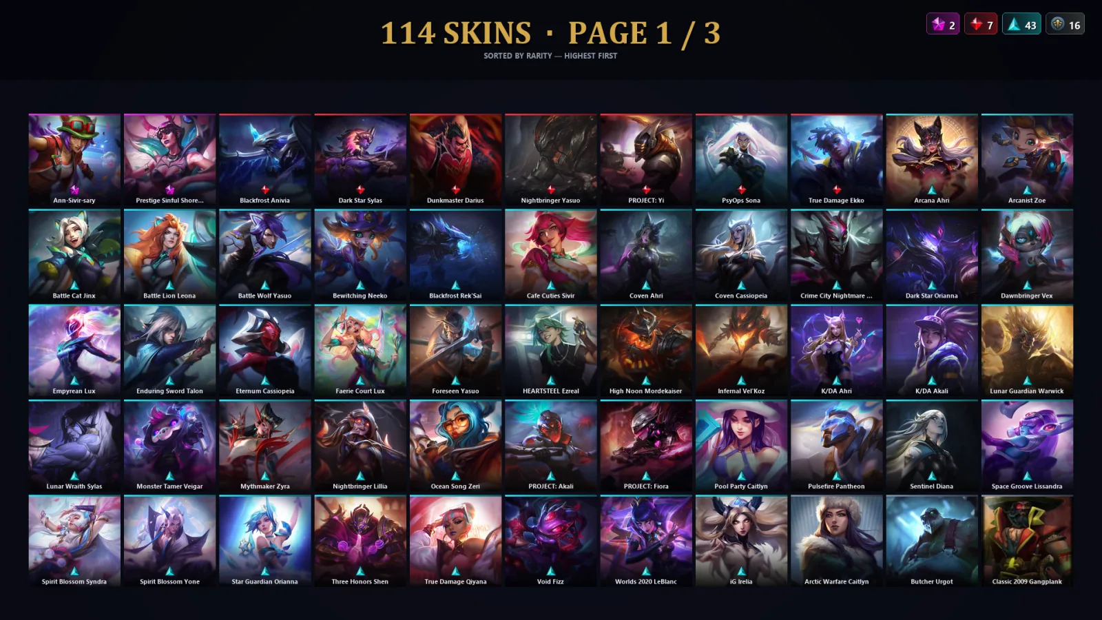 [LoL] | EUW | Level 30 | Master | 171 Champions | 114 Skins