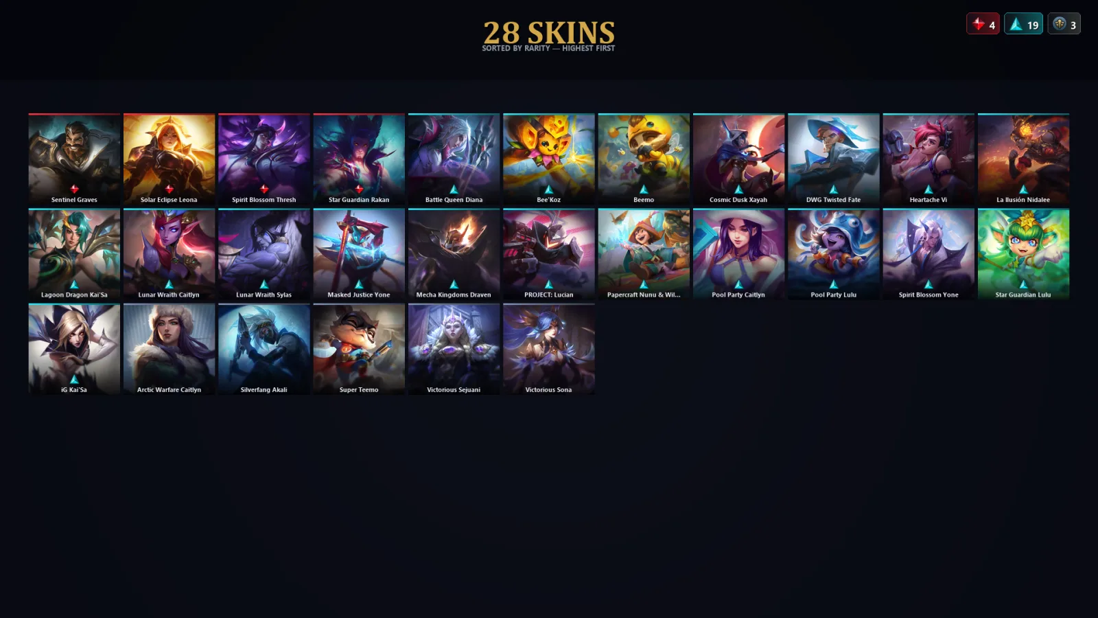 [LoL] | TR | Level 57 | Platinum IV | 66 Champions | 28 Skins