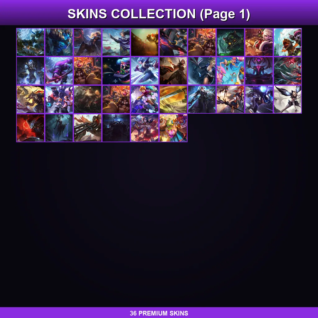 TW | Lv152 | Unranked | 36 Skin | 80 Champ