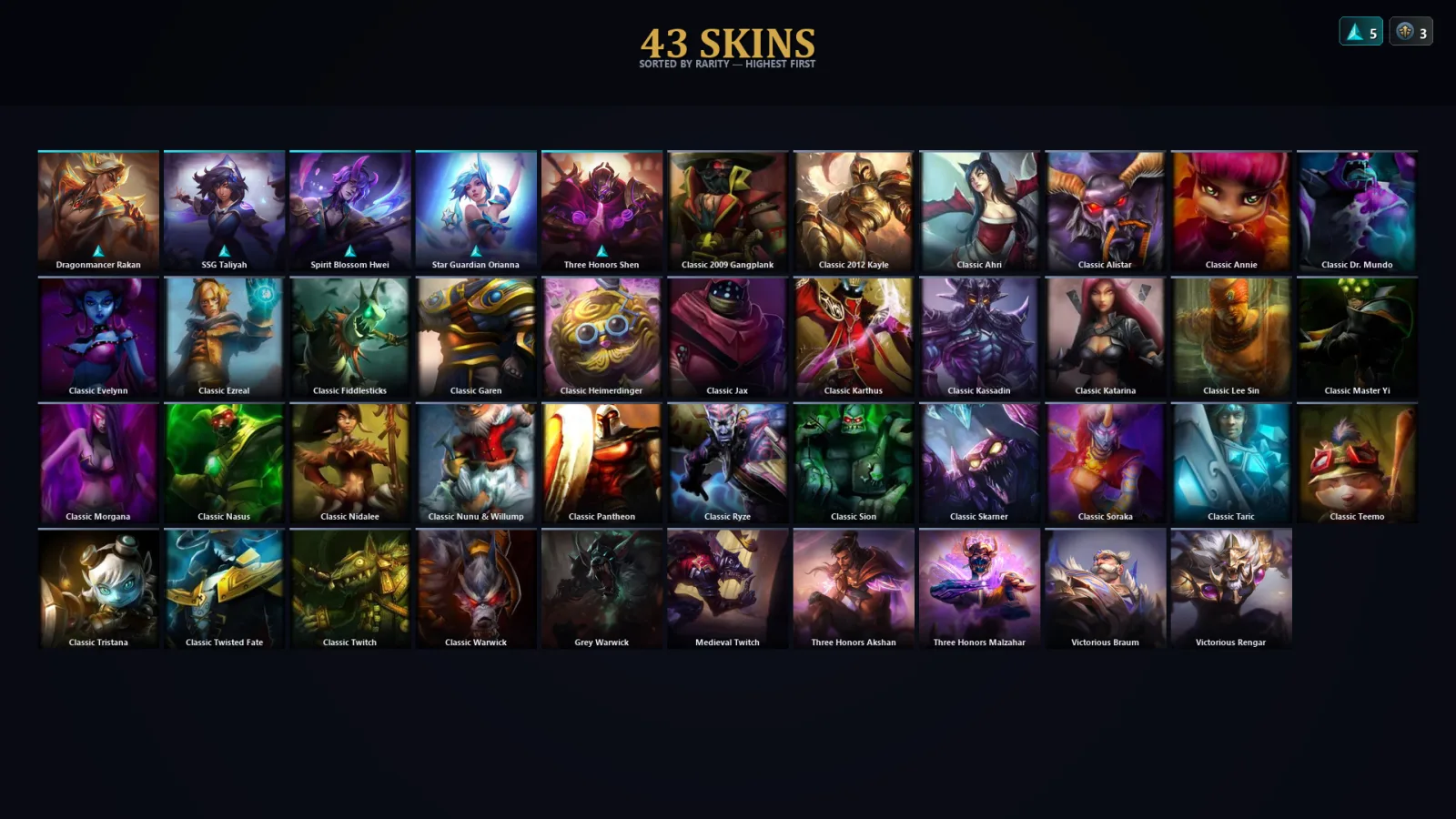 [LoL] | TR | Level 44 | Diamond III | 84 Champions | 11 Skins | 29,880 BE