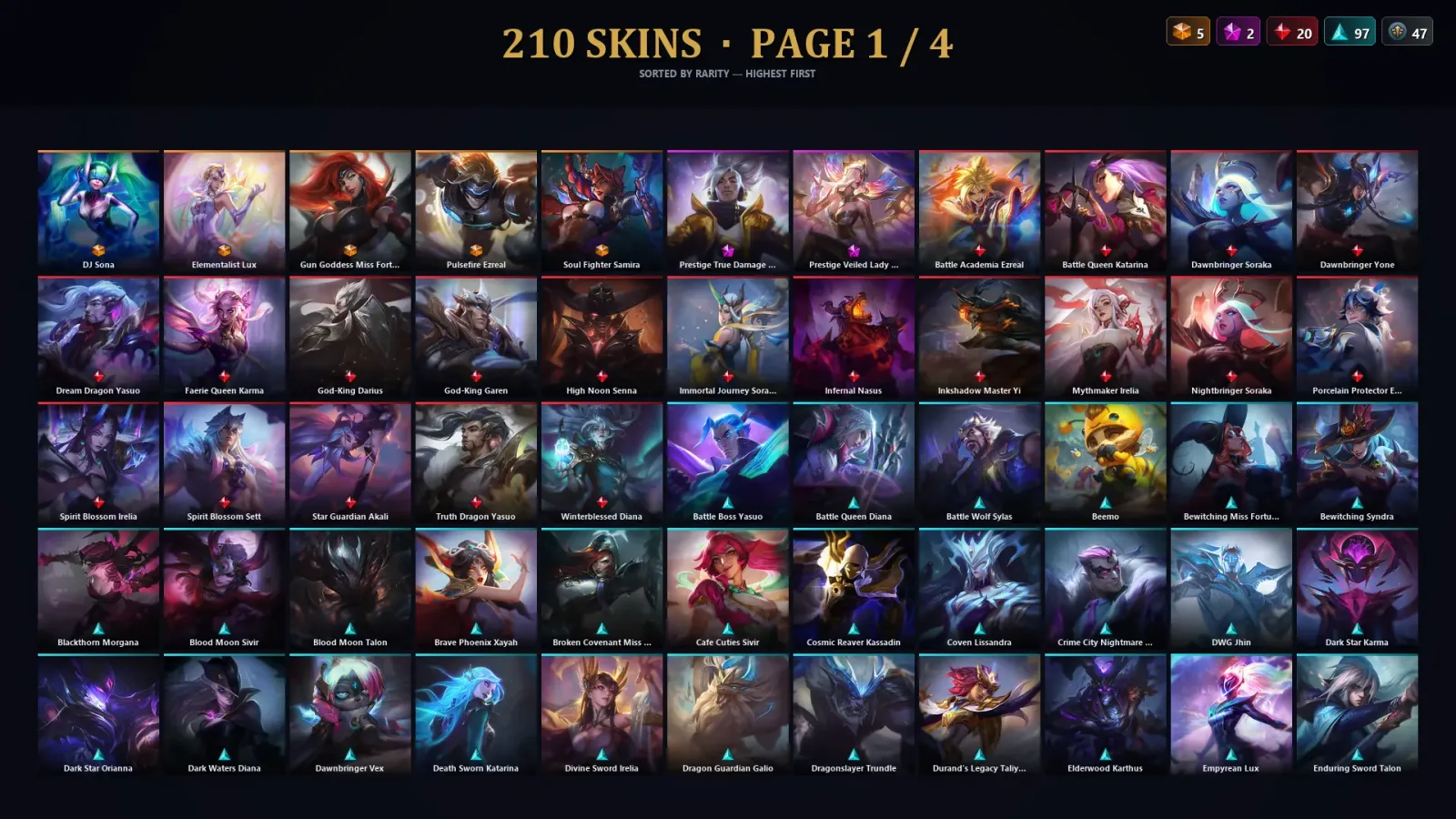 [LoL] | TR | Level 112 | Gold IV | 166 Champions | 210 Skins — LoL account