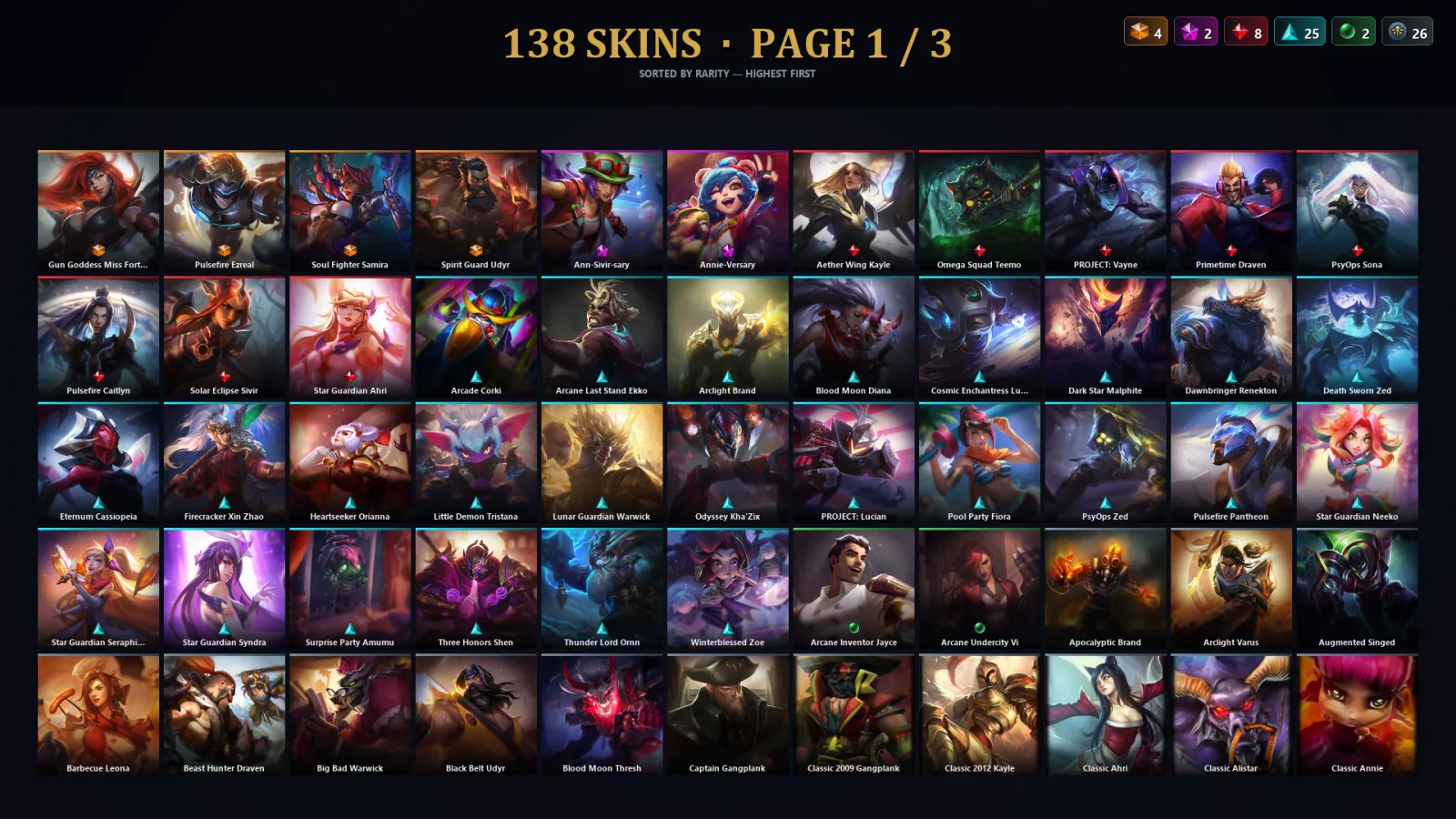 [LoL] | TR | Level 346 | Emerald II | 173 Champions | 106 Skins | 64,868 BE