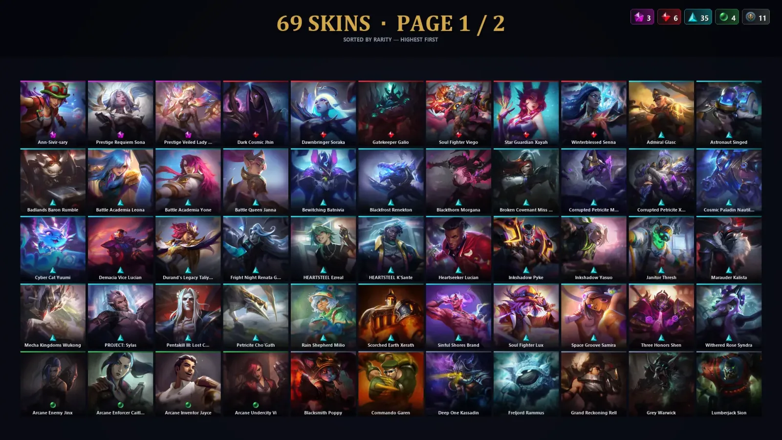 [LoL] | TR | Level 230 | Emerald IV | 172 Champions | 69 Skins | 119,084 BE — LoL account