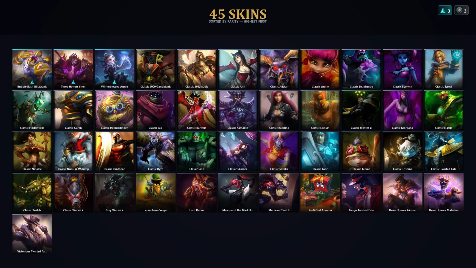 [LoL] | TR | Level 49 | Emerald III | 77 Champions | 45 Skins