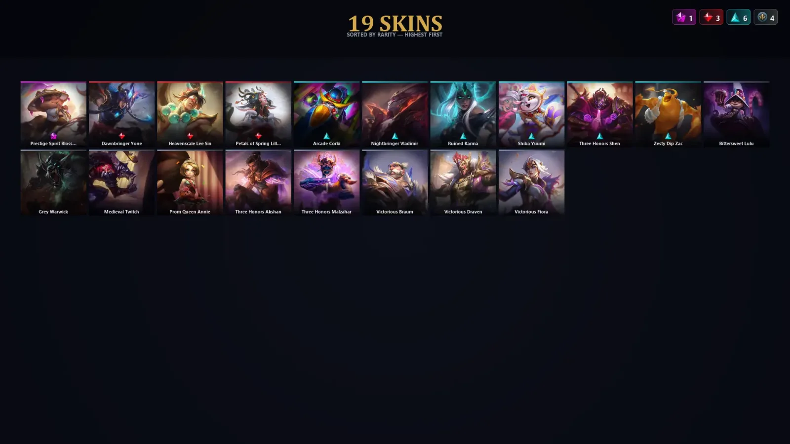 [LoL] | TR | Level 76 | Emerald IV | 74 Champions | 19 Skins | 22,948 BE