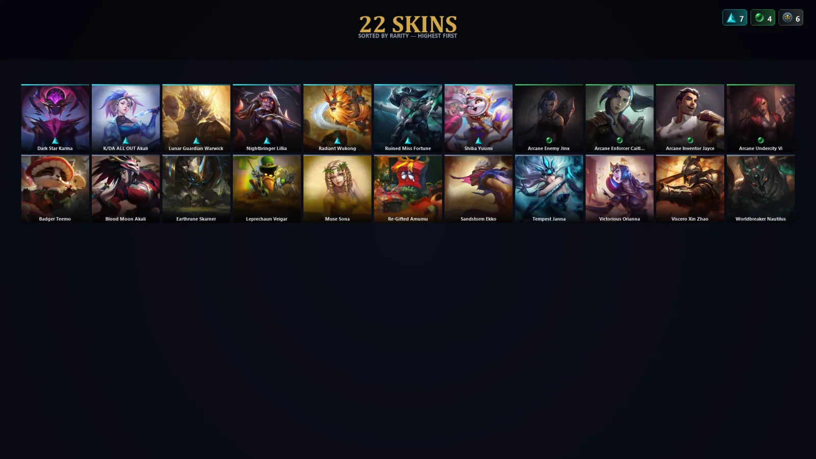 [LoL] | TR | Level 82 | 67 Champions | 22 Skins — LoL account