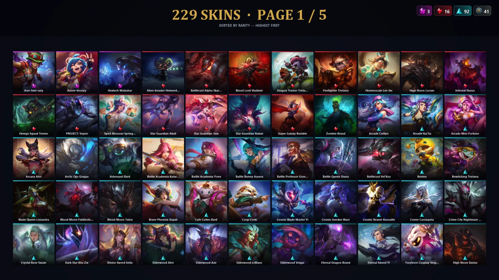 [LoL] | EUW | Level 377 | Emerald IV | 173 Champions | 229 Skins | 188,353 BE