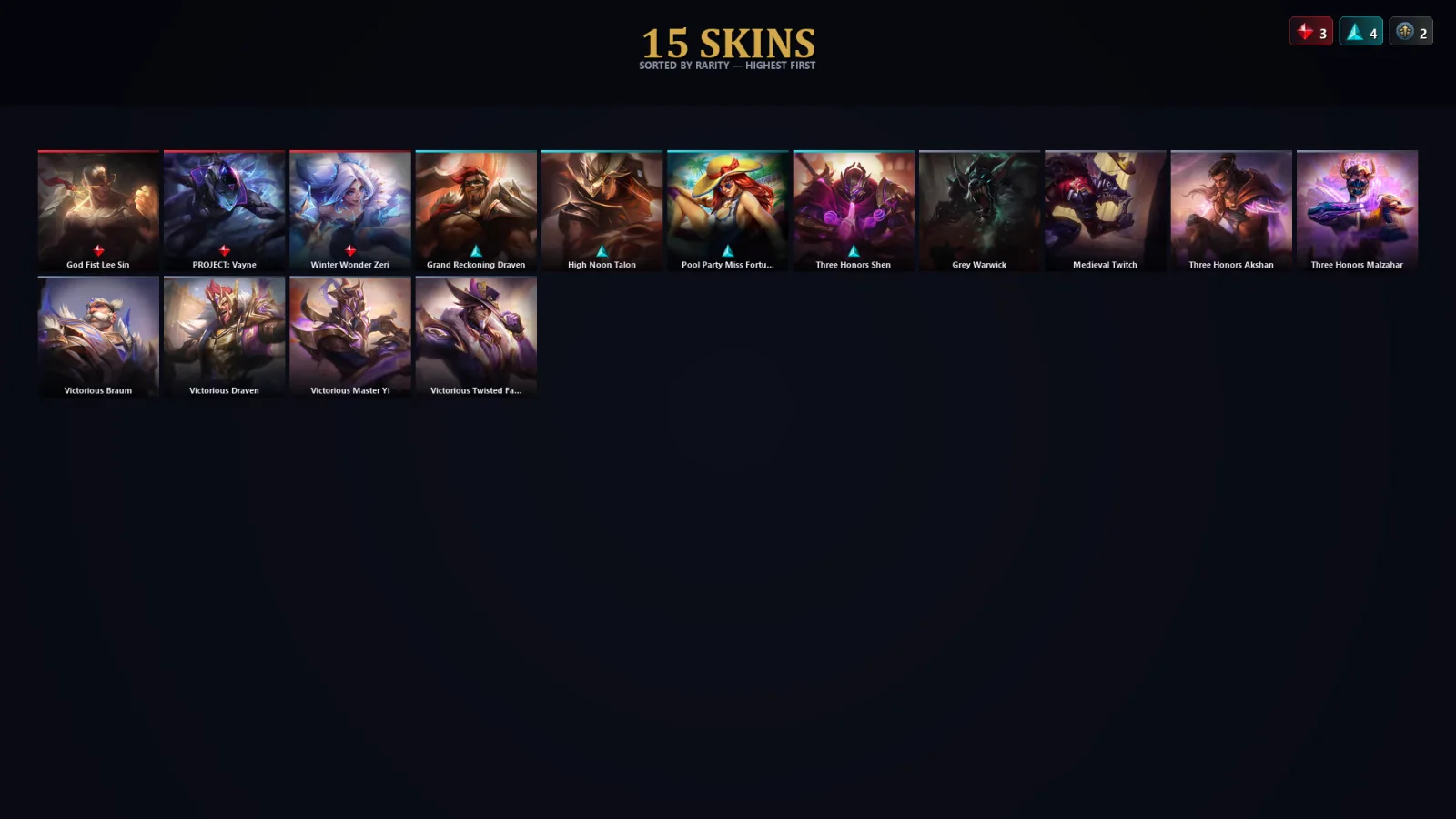 [LoL] | EUW | Level 53 | Emerald I | 66 Champions | 15 Skins | 52,746 BE — God Fist Lee Sin