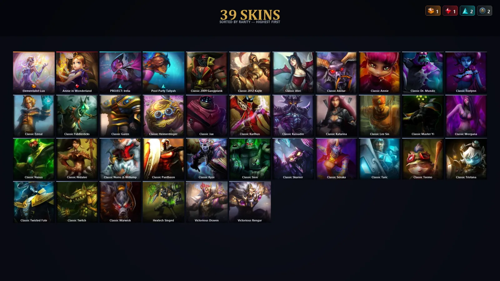 [LoL] | EUW | Level 30 | Master | 42 Champions | 39 Skins | 58,860 BE
