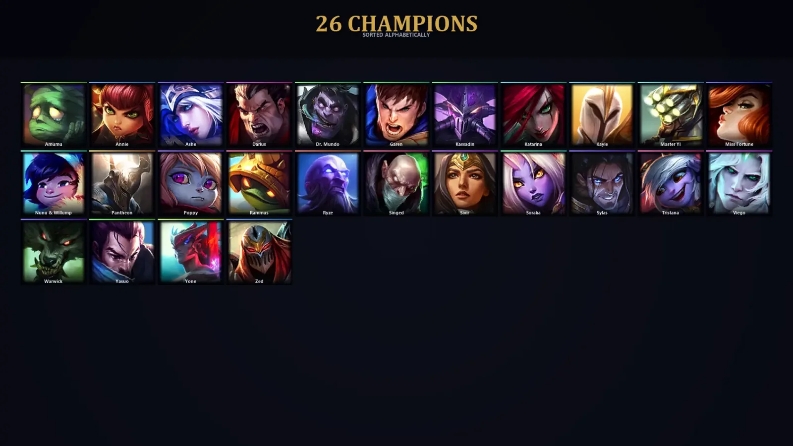 [LoL] | EUW | Level 31 | 26 Champions — LoL account