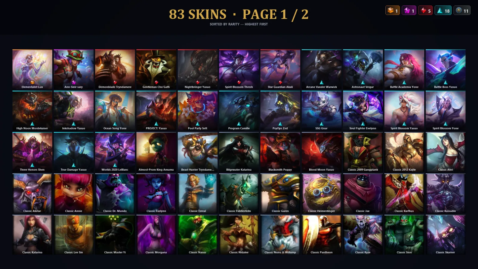 [LoL] | TR | Level 107 | Bronze I | 99 Champions | 51 Skins | 30,512 BE
