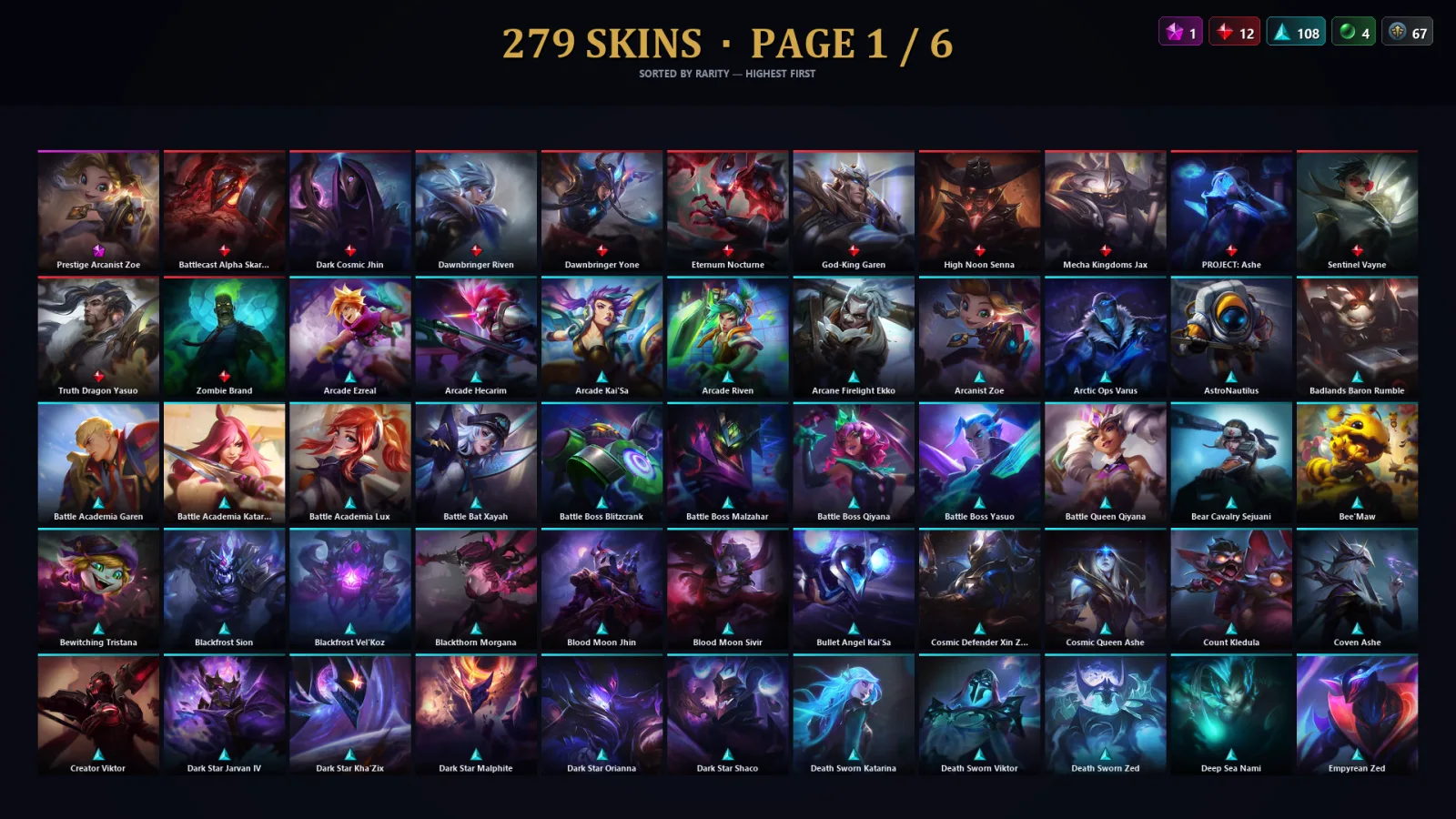 [LoL] | EUW | Level 449 | 172 Champions | 247 Skins | 38,092 BE