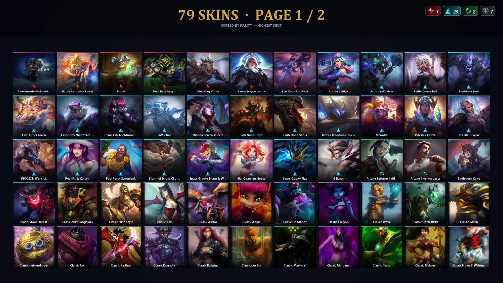 [LoL] | TR | Level 110 | 95 Champions | 47 Skins