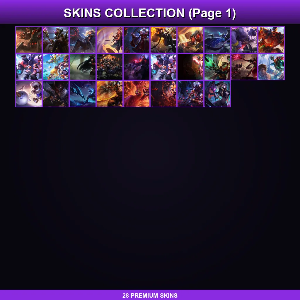 NA | Lv47 | Unranked | 28 Skin | 36 Champ