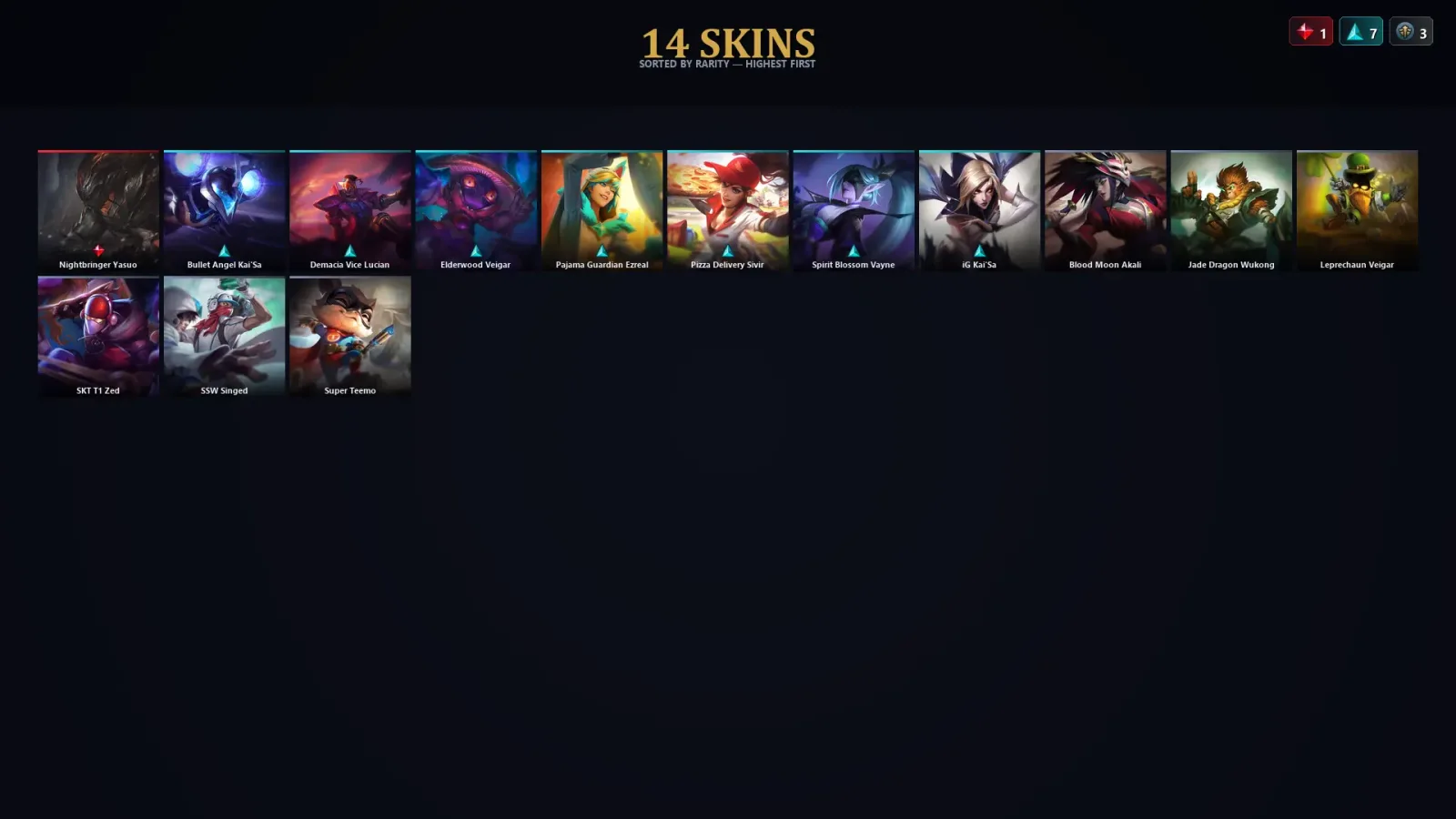 [LoL] | TR | Level 149 | Silver II | 65 Champions | 14 Skins | 17,040 BE