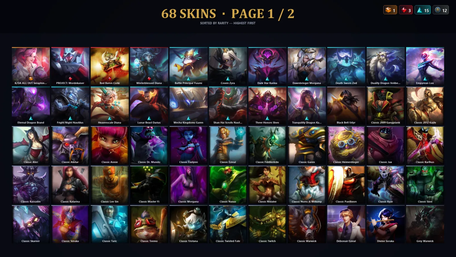 [LoL] | TR | Level 97 | 80 Champions | 36 Skins | 20,315 BE