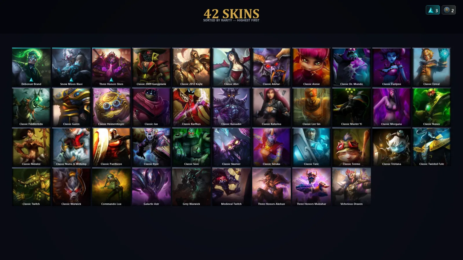 [LoL] | EUW | Level 52 | 78 Champions | 42 Skins | 13,773 BE