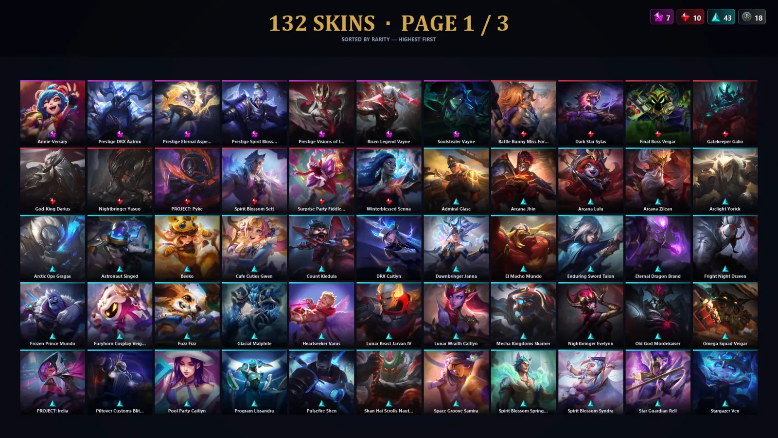 [LoL] | TR | Level 206 | Platinum IV | 172 Champions | 100 Skins | 48,788 BE — LoL account