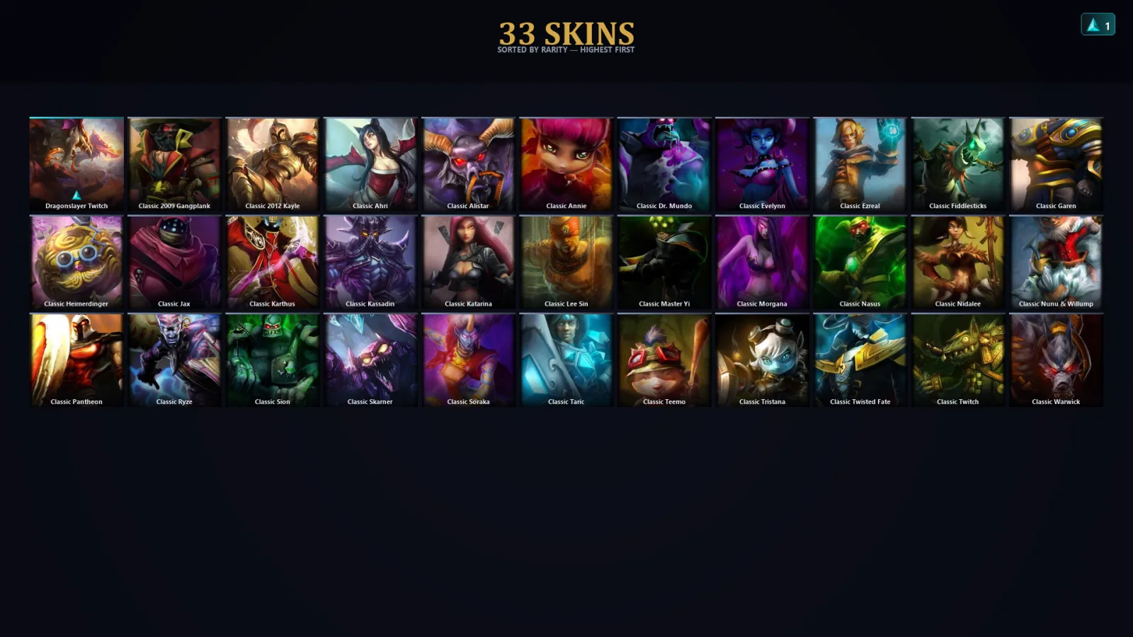 [LoL] | TR | Level 30 | 68 Champions | 33 Skins | 12,100 BE