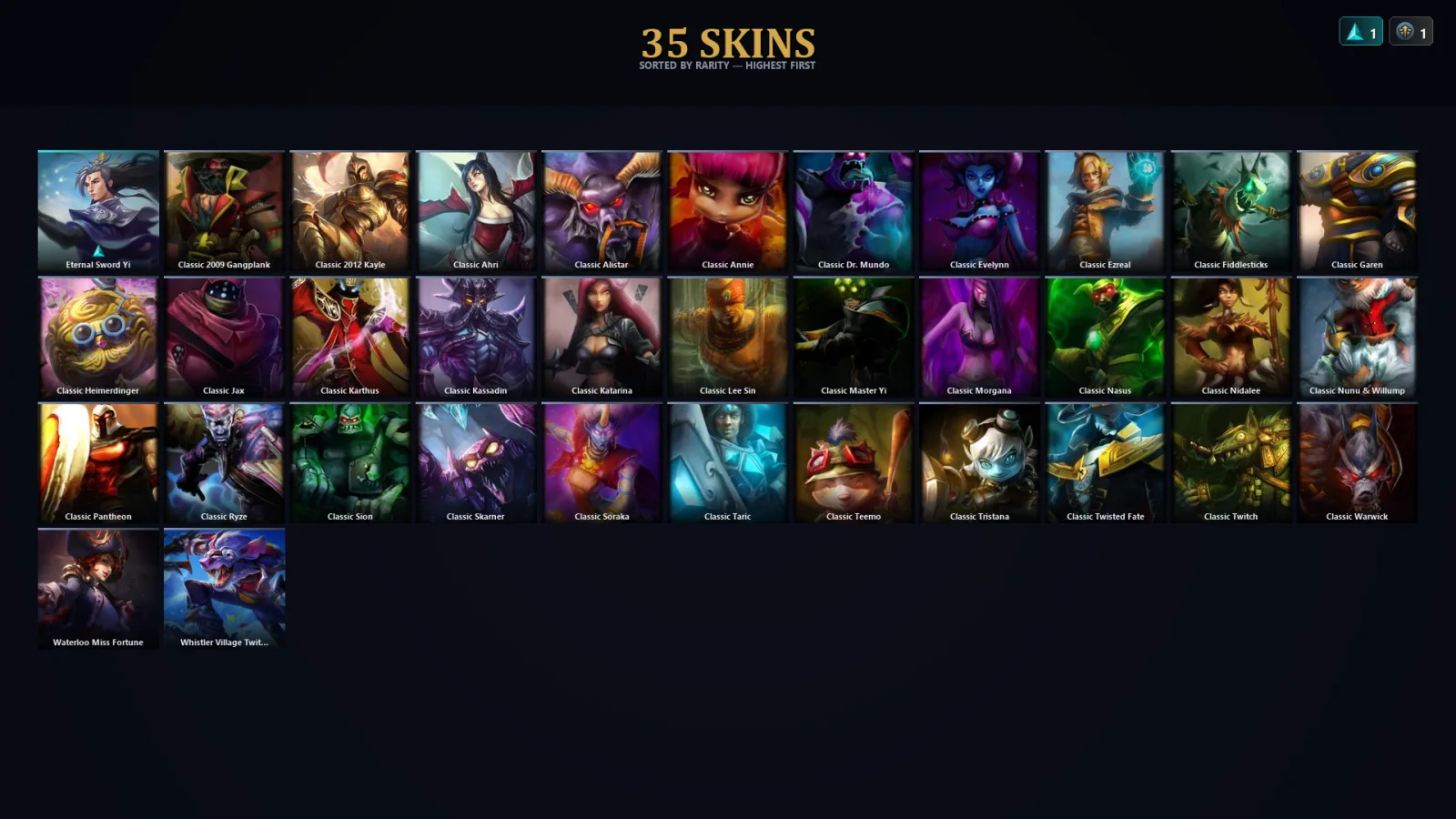 [LoL] | EUW | Level 45 | Platinum IV | 41 Champions | 35 Skins