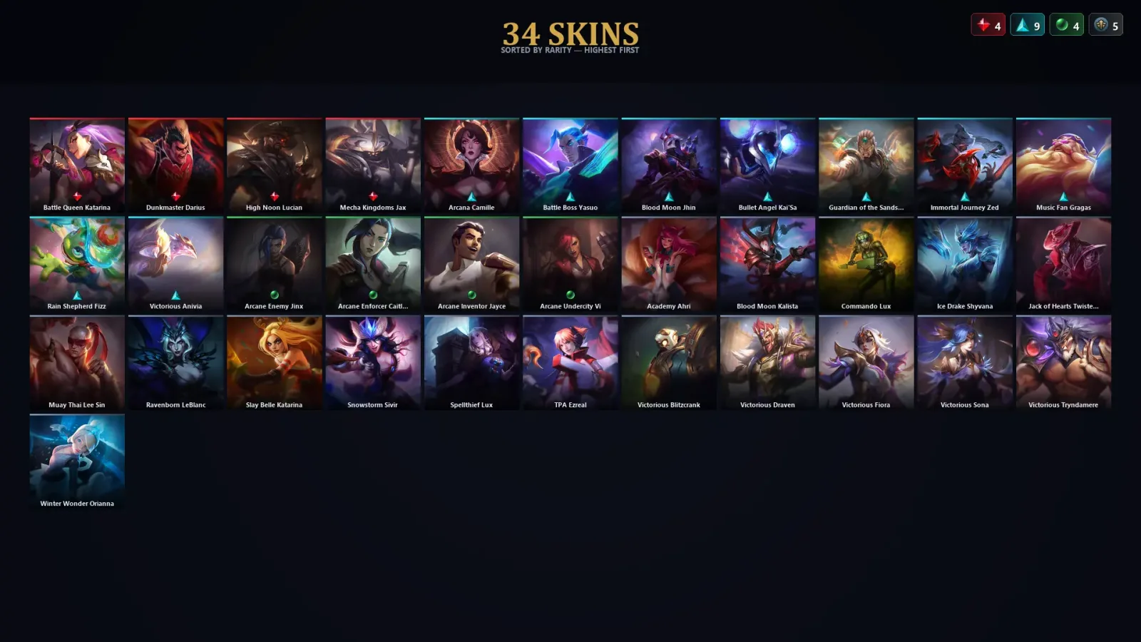 [LoL] | EUW | Level 111 | Emerald IV | 126 Champions | 34 Skins — LoL account