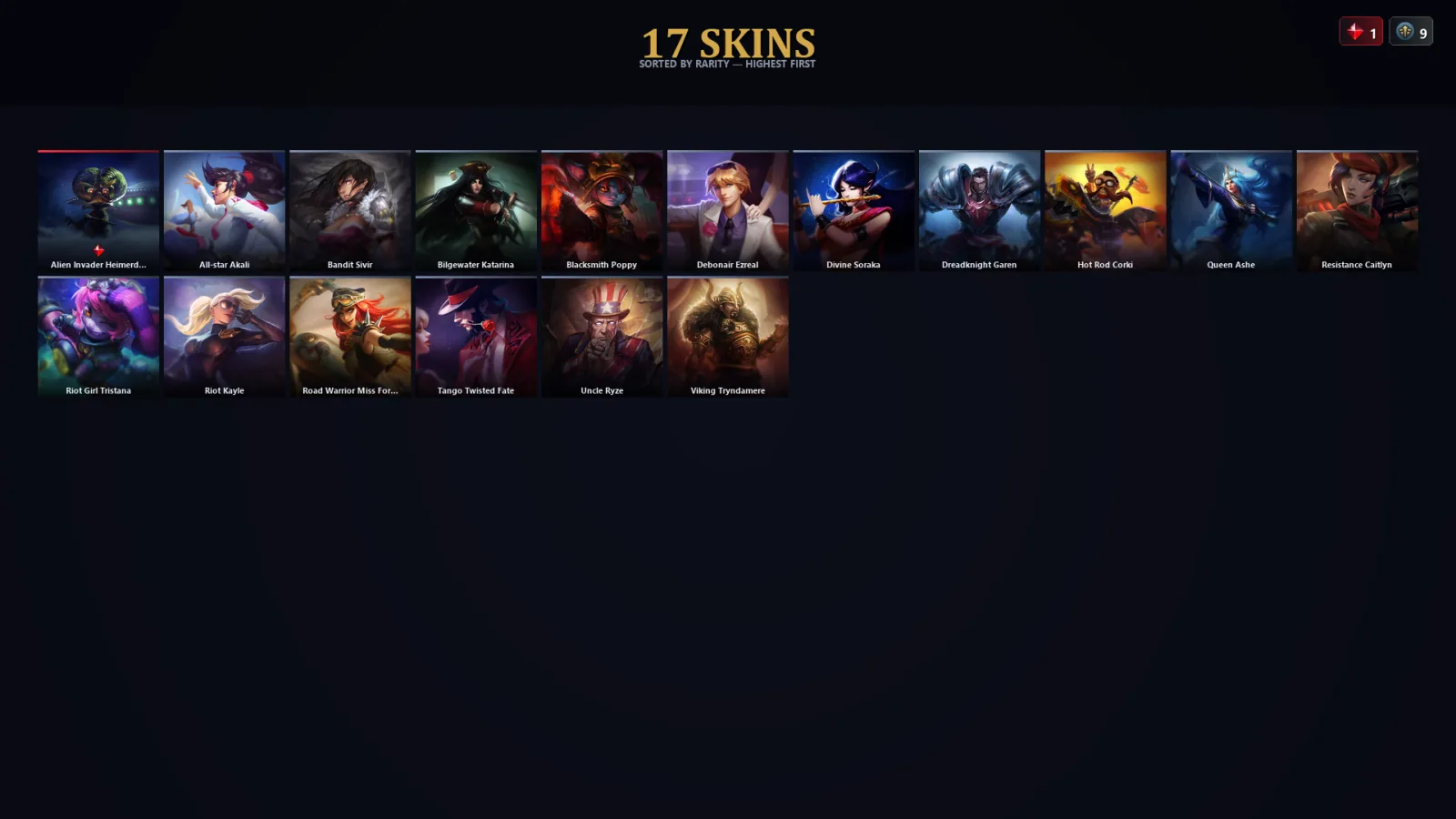 [LoL] | EUW | Level 33 | 64 Champions | 17 Skins