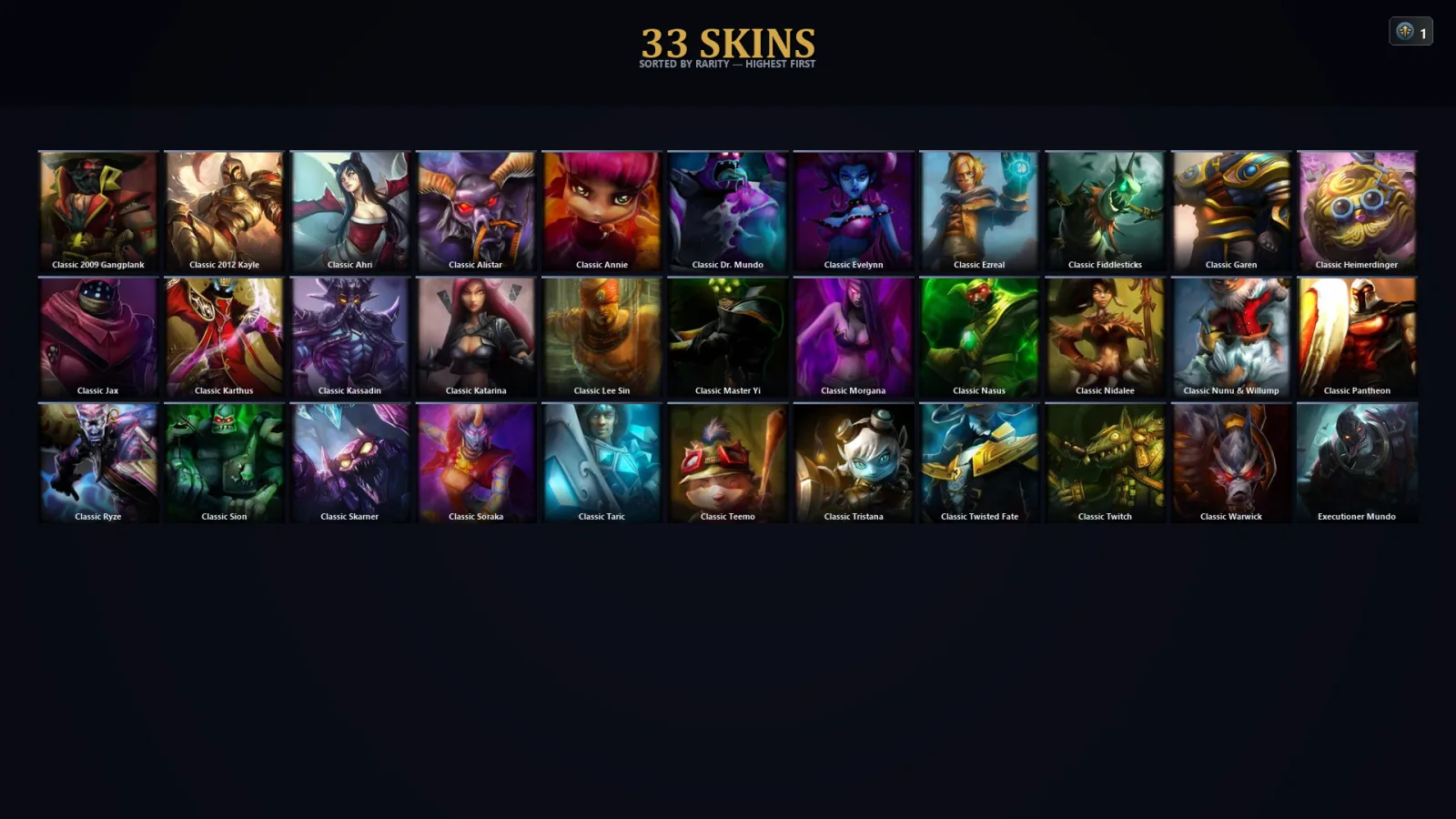 [LoL] | TR | Level 35 | 36 Champions | 1 Skins