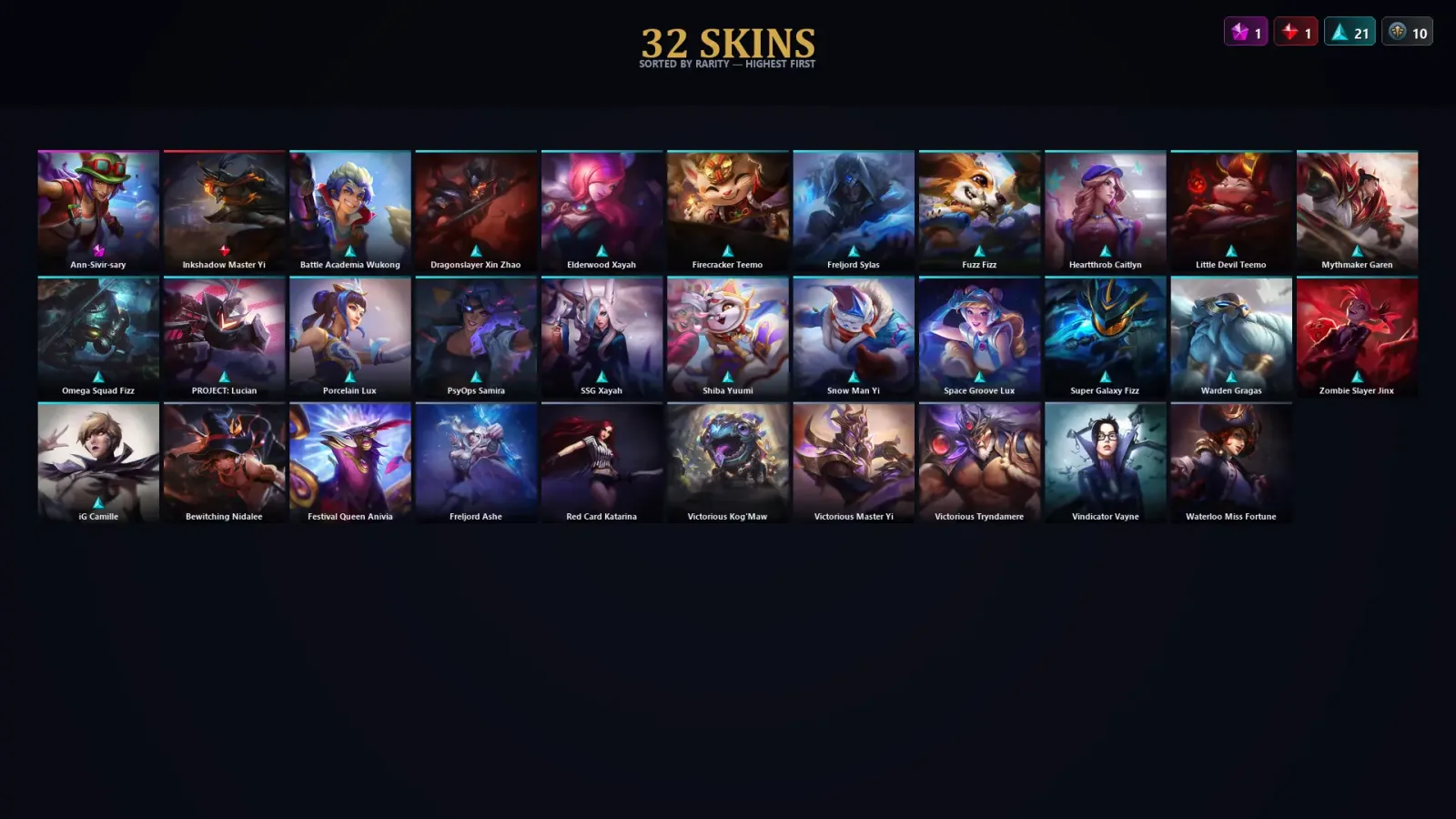 [LoL] | TR | Level 119 | Platinum IV | 96 Champions | 32 Skins — LoL account