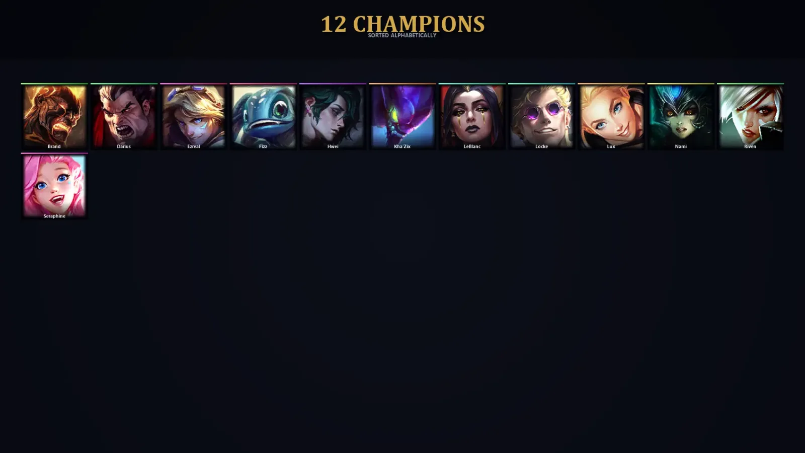 [LoL] | EUW | Level 30 | 12 Champions | 53,595 BE