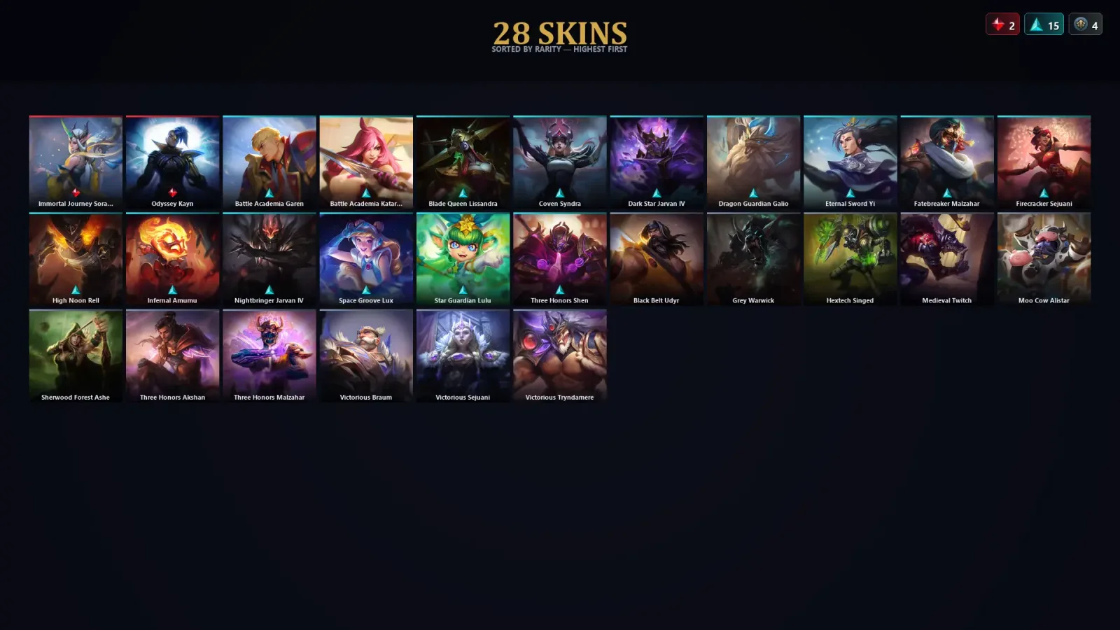 [LoL] | TR | Level 73 | Diamond IV | 108 Champions | 28 Skins