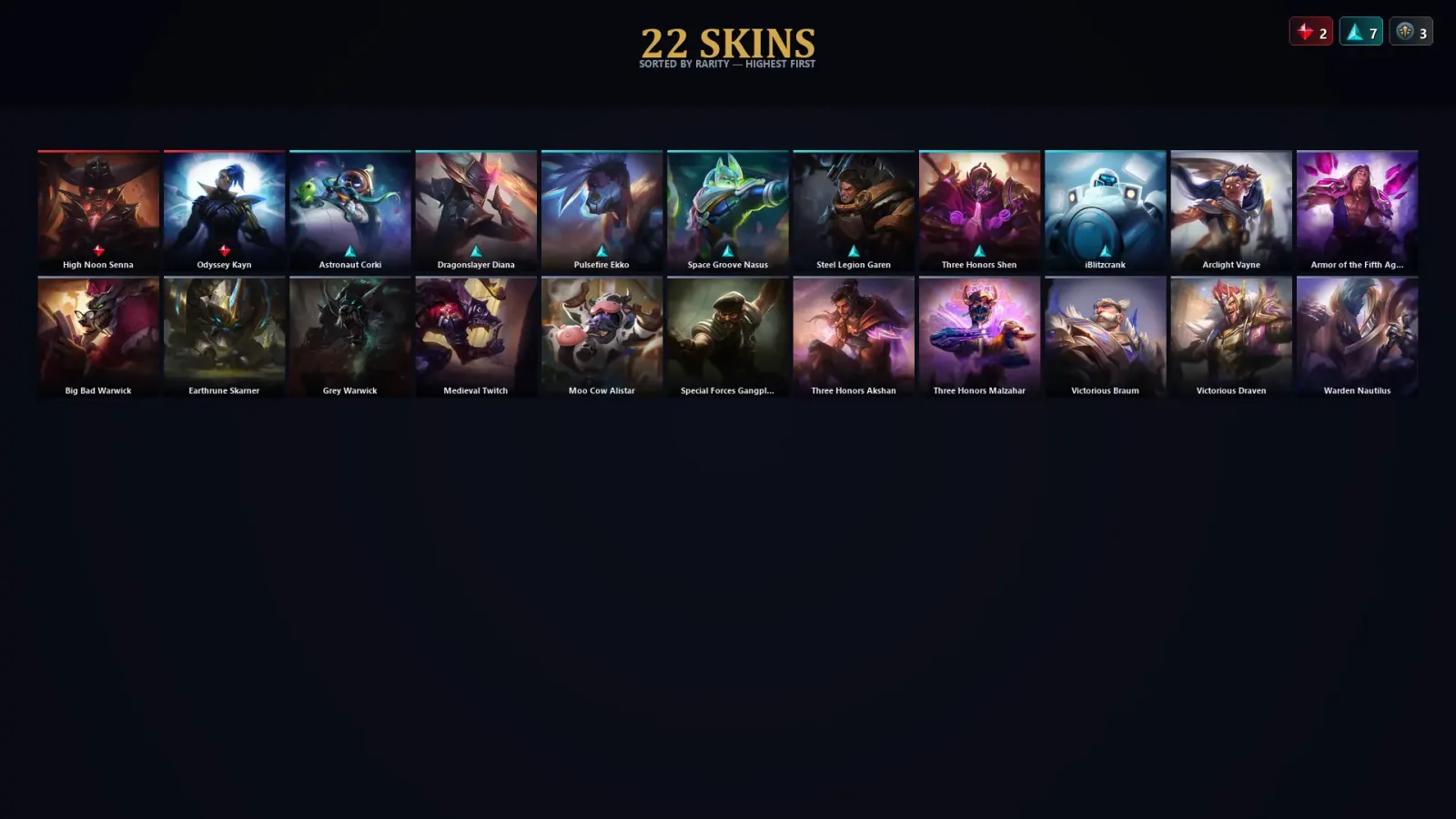 [LoL] | TR | Level 30 | Master | 119 Champions | 22 Skins