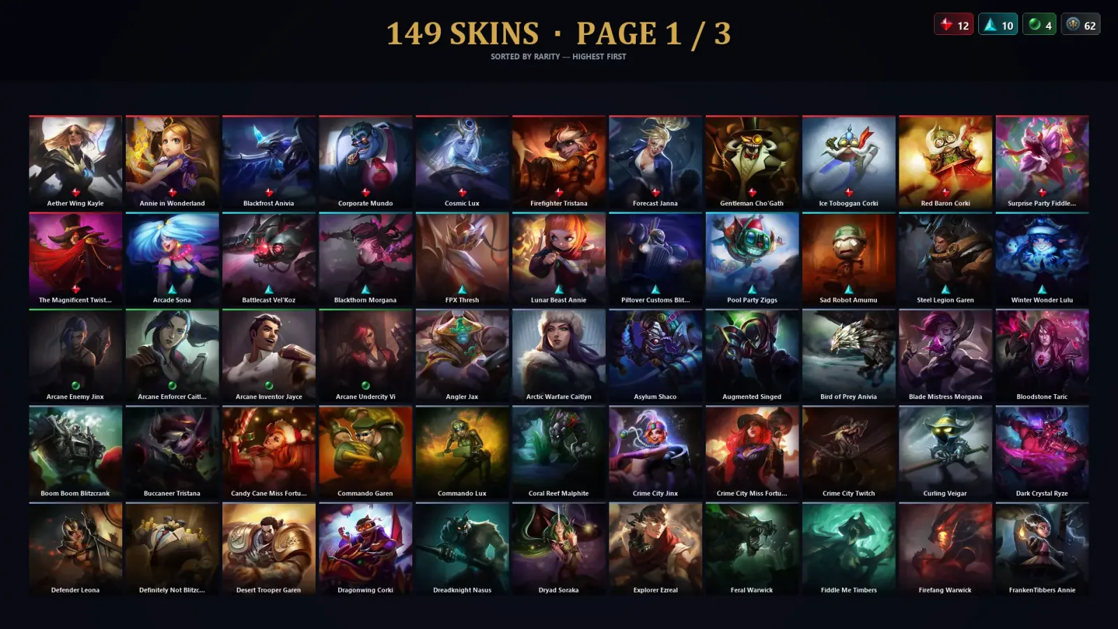 [LoL] | EUW | Level 61 | 86 Champions | 149 Skins — LoL account
