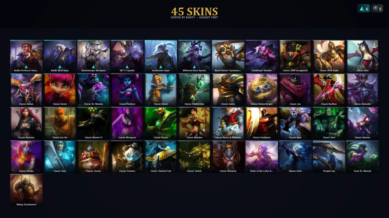 [LoL] | EUW | Level 58 | Platinum IV | 59 Champions | 13 Skins