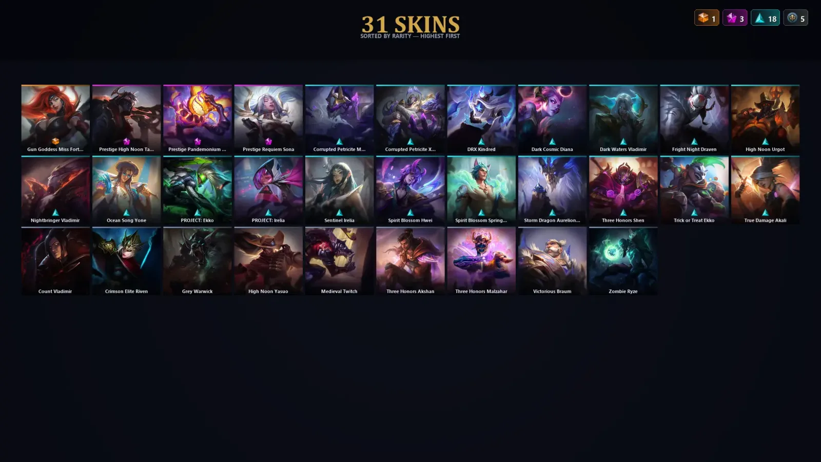 [LoL] | EUW | Level 30 | Master | 36 Champions | 31 Skins | 14,718 BE — LoL account