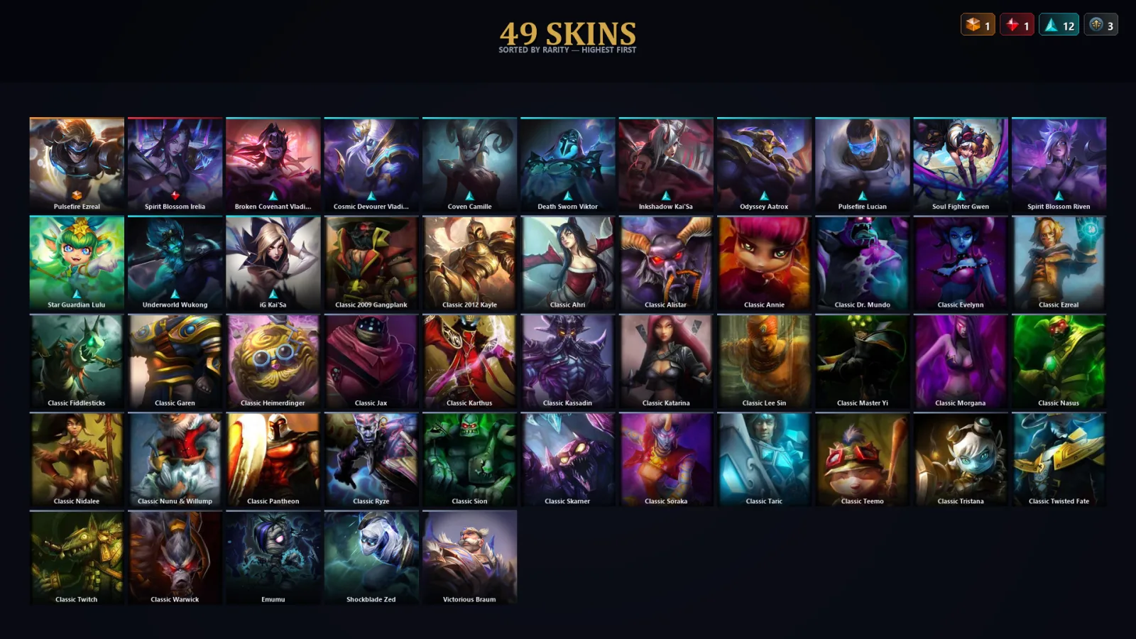 [LoL] | EUW | Level 41 | Platinum II | 43 Champions | 49 Skins | 28,890 BE