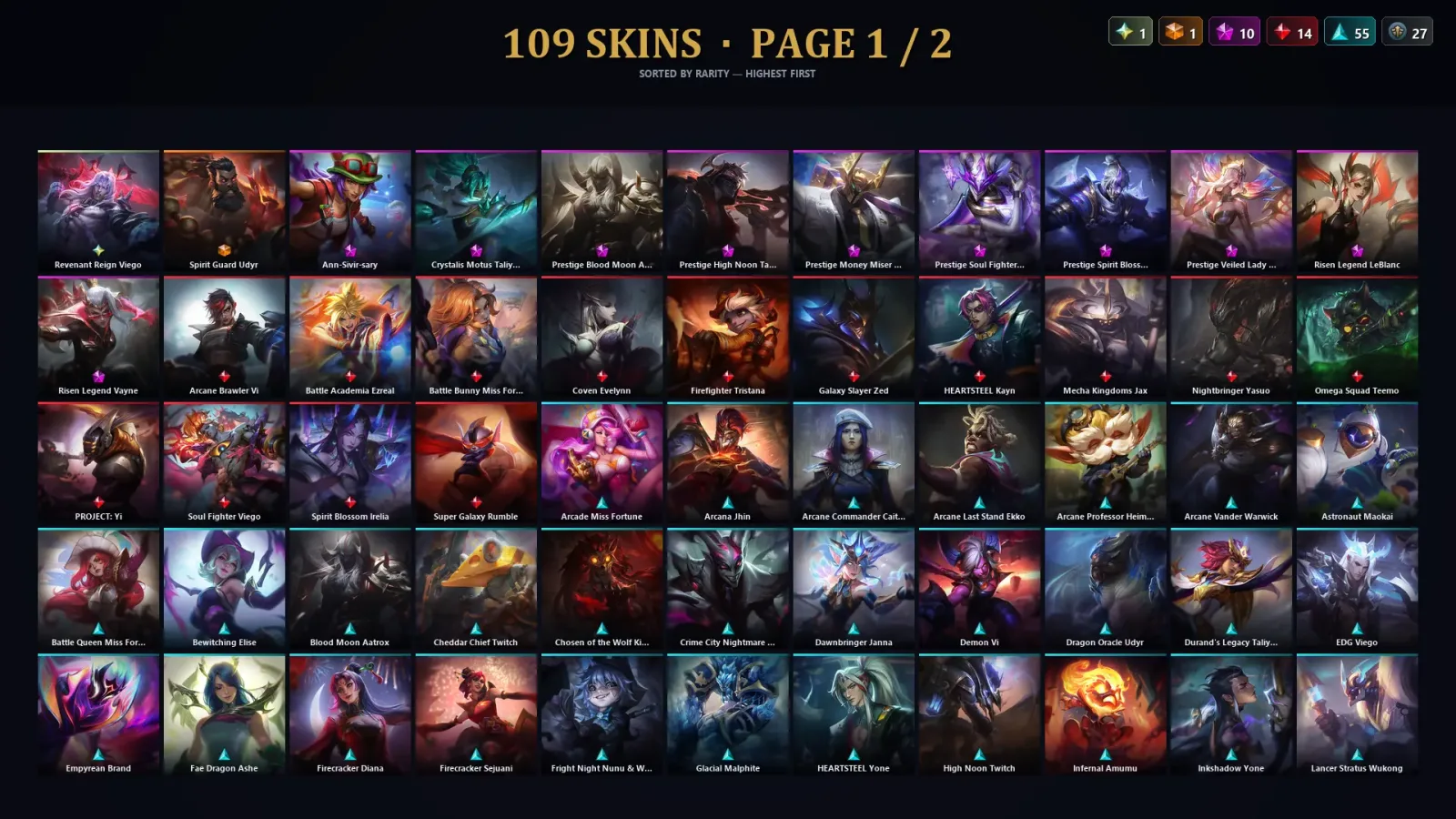 [LoL] | TR | Level 89 | Platinum III | 148 Champions | 109 Skins — LoL account