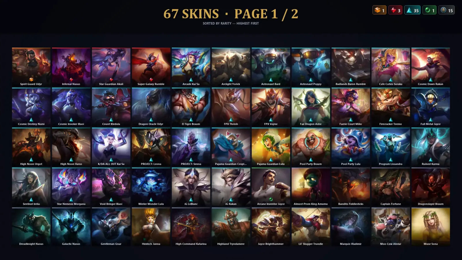 [LoL] | TR | Level 223 | Platinum III | 158 Champions | 67 Skins — LoL account