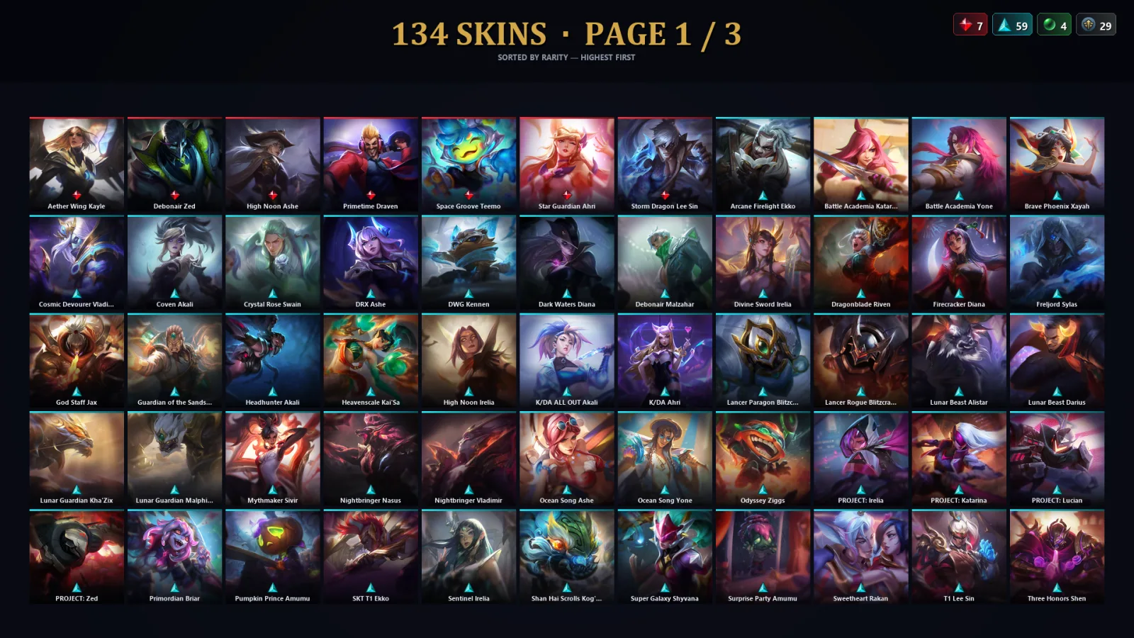 [LoL] | TR | Level 183 | Gold I | 173 Champions | 102 Skins