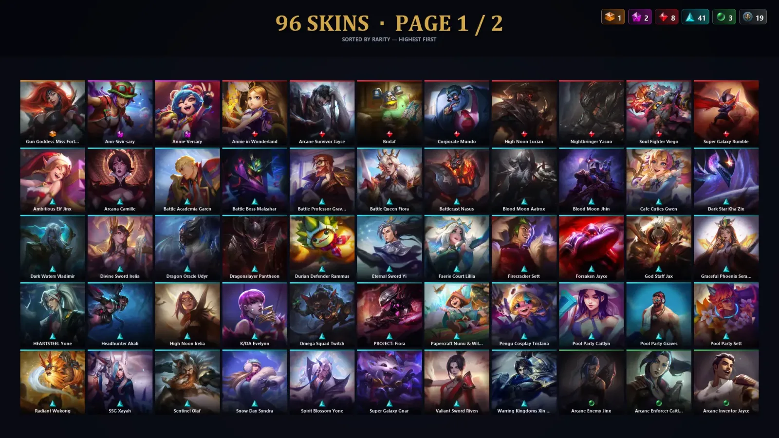 [LoL] | EUW | Level 317 | Gold IV | 167 Champions | 96 Skins | 17,343 BE