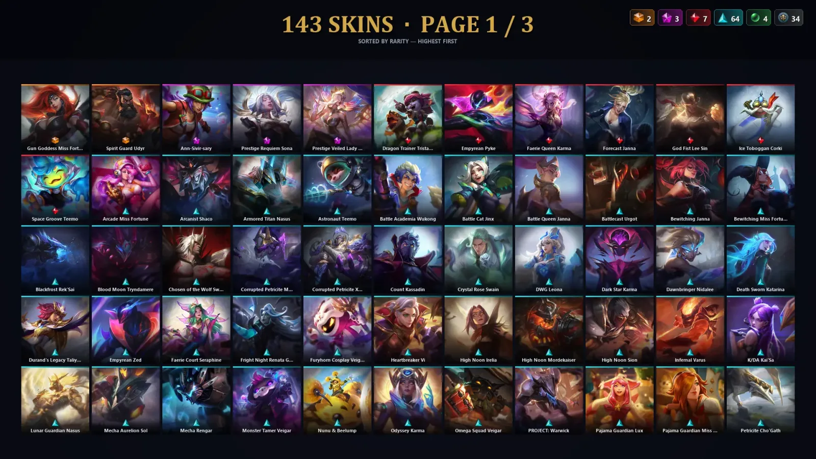 [LoL] | TR | Level 384 | Gold IV | 172 Champions | 143 Skins | 100,560 BE — LoL account