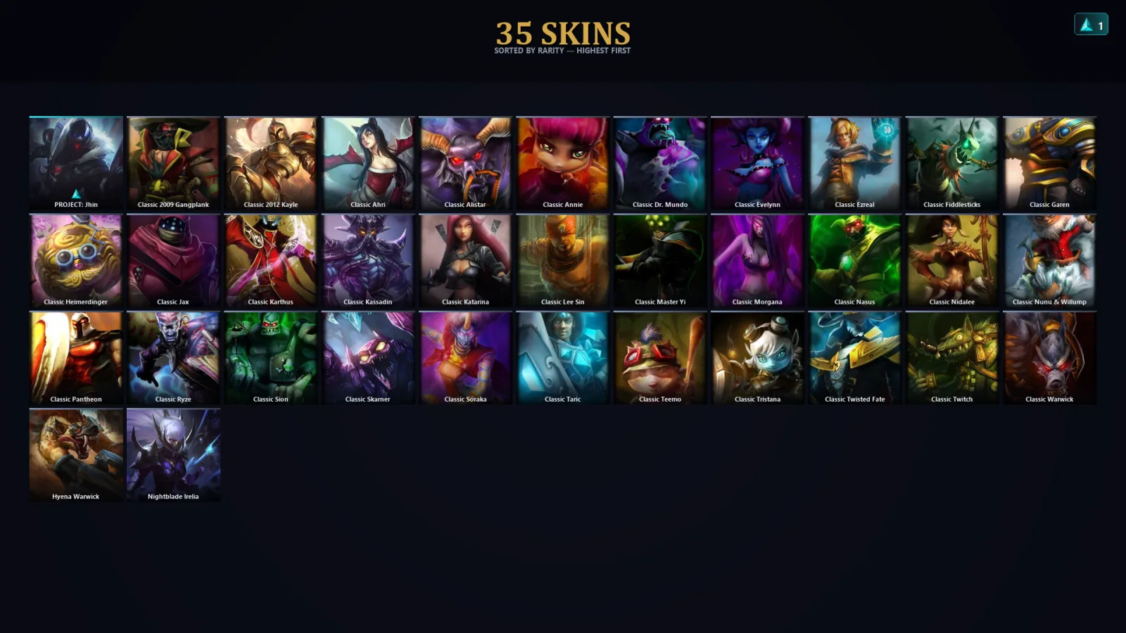 [LoL] | TR | Level 34 | 32 Champions | 3 Skins
