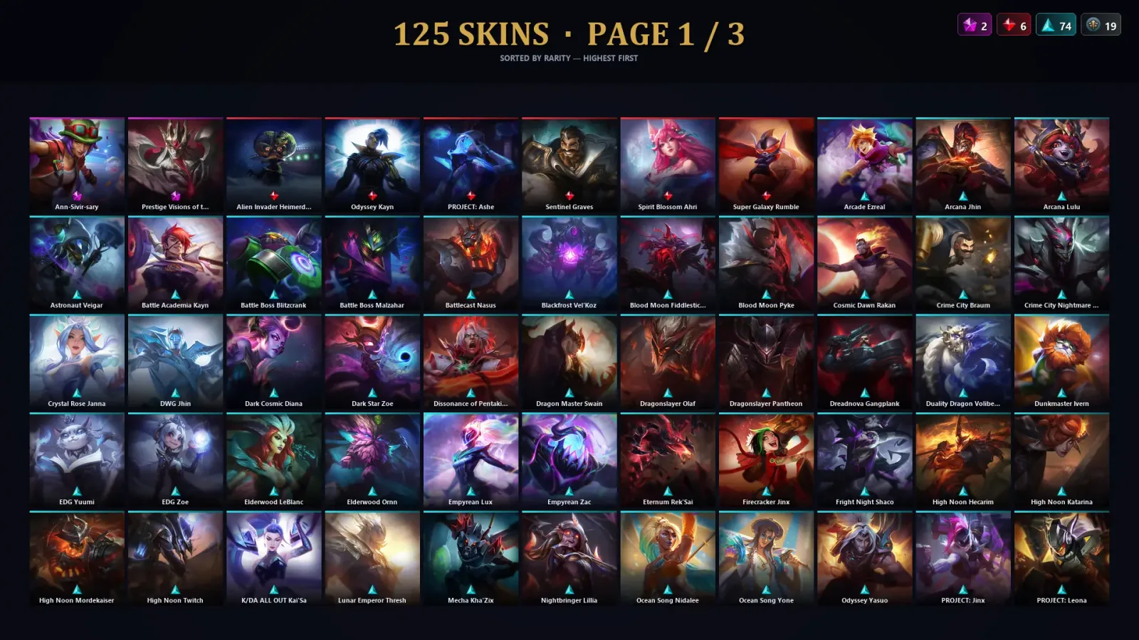 [LoL] | TR | Level 469 | Emerald II | 172 Champions | 125 Skins | 59,500 BE — LoL account