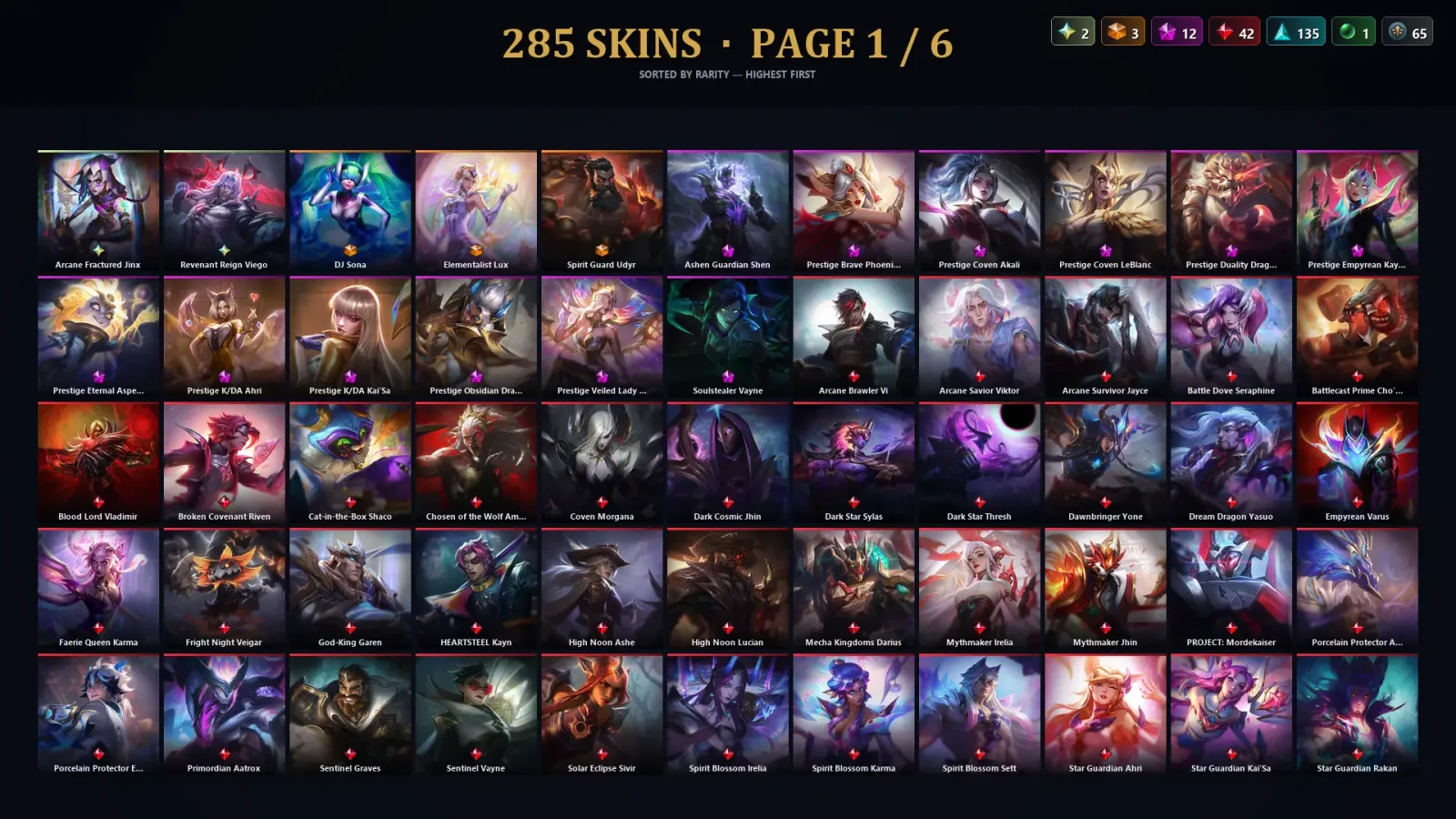 [LoL] | EUW | Level 113 | 133 Champions | 285 Skins