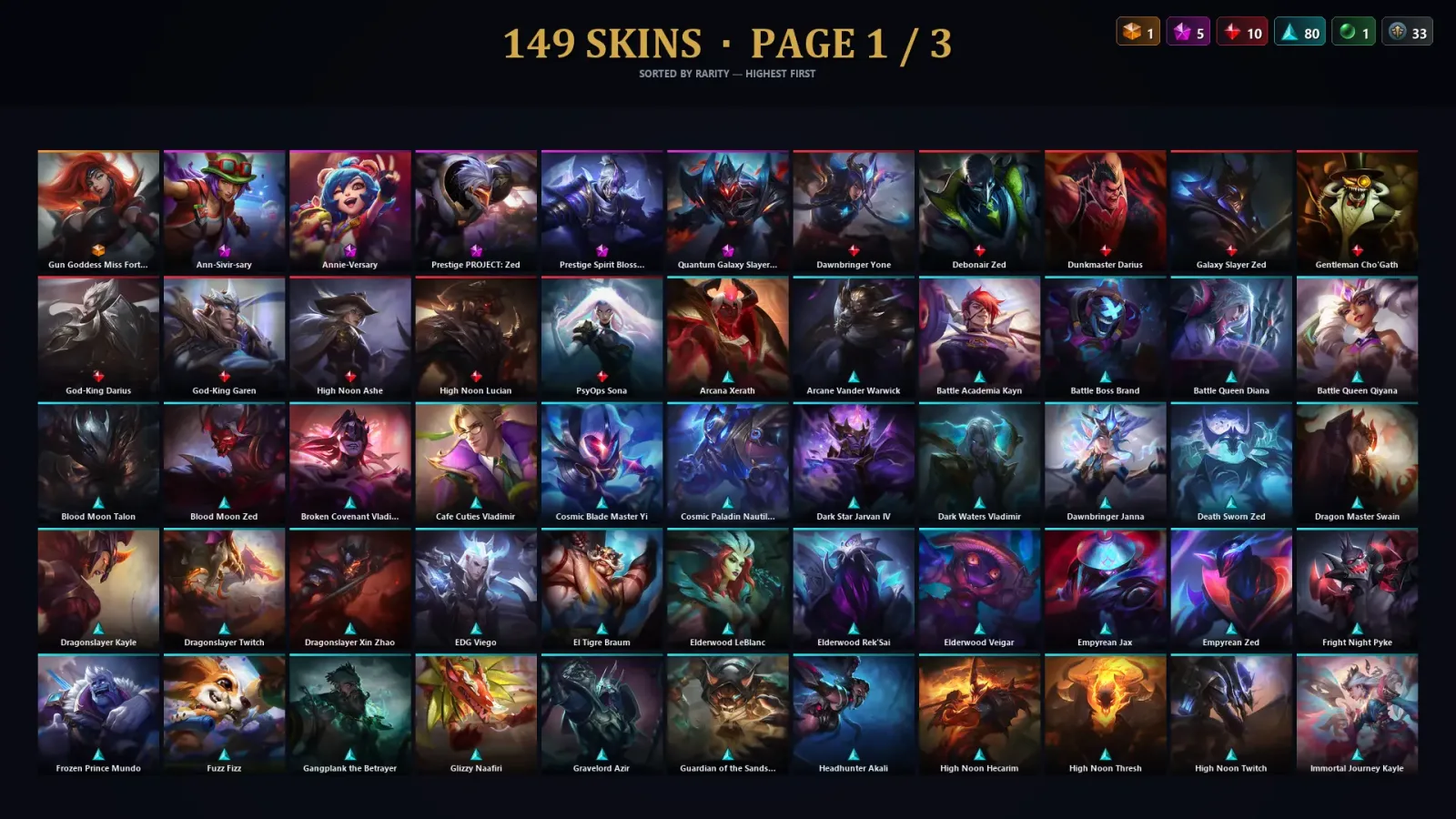 [LoL] | TR | Level 382 | Emerald IV | 172 Champions | 149 Skins | 15,349 BE — LoL account