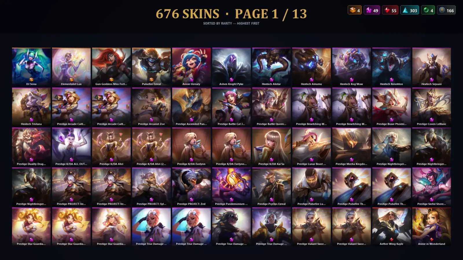 [LoL] | EUW | Level 407 | Gold IV | 172 Champions | 676 Skins | 19,779 BE — LoL account