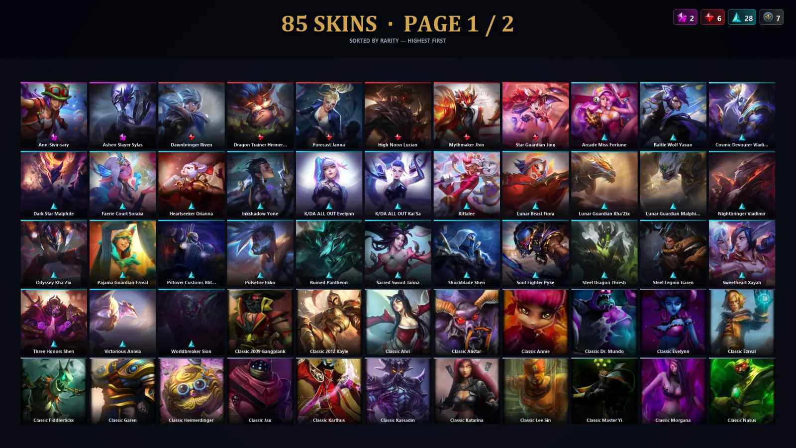 [LoL] | TR | Level 30 | Master | 149 Champions | 85 Skins