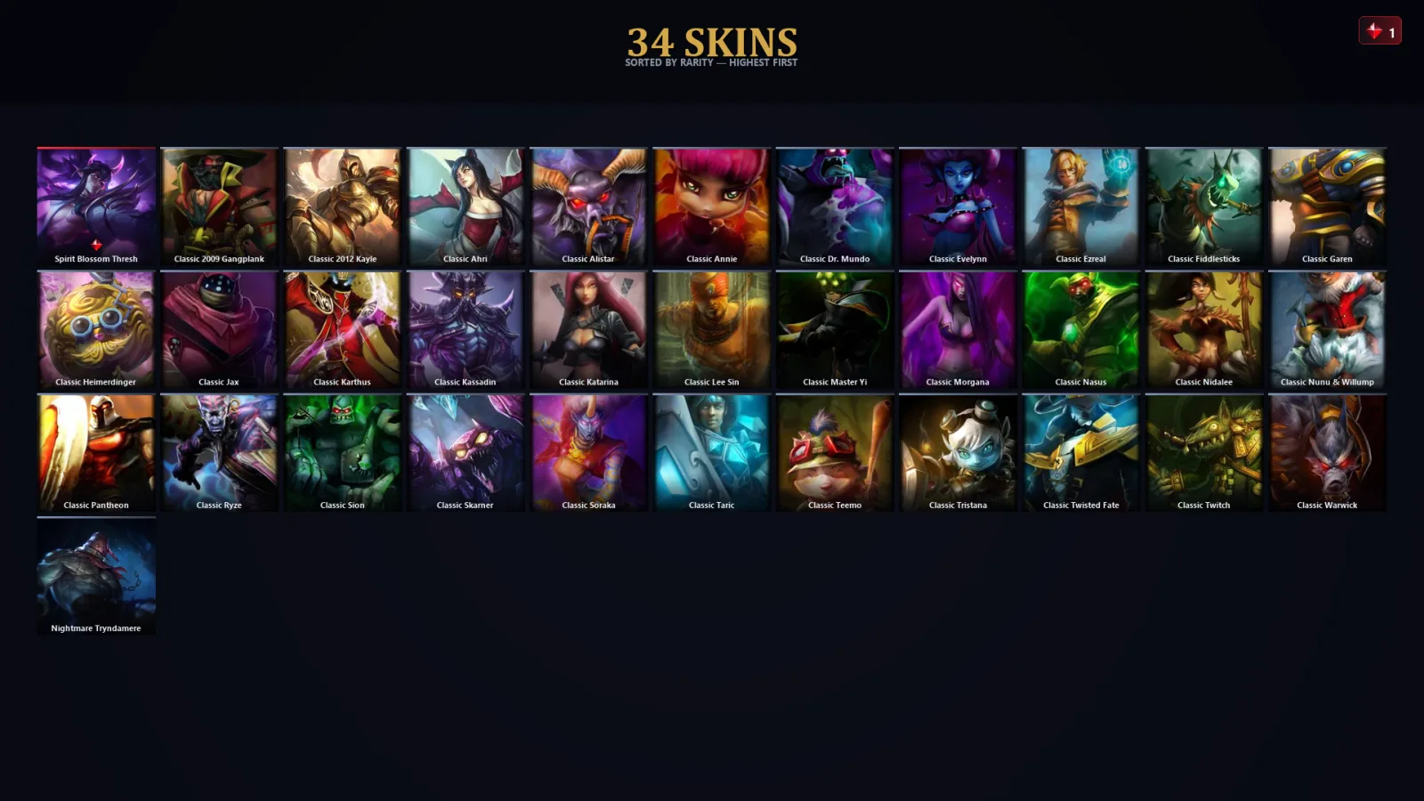 [LoL] | TR | Level 38 | 70 Champions | 34 Skins