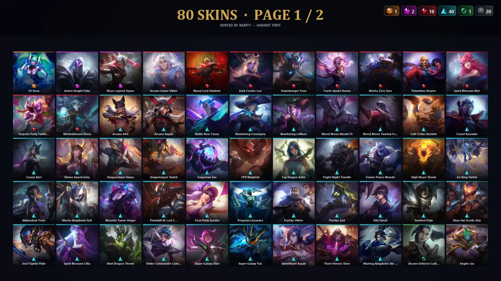 [LoL] | TR | Level 173 | Platinum IV | 146 Champions | 80 Skins | 68,202 BE