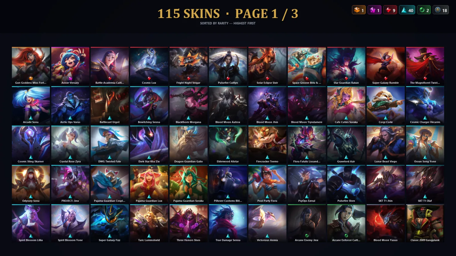 [LoL] | TR | Level 237 | Emerald III | 173 Champions | 115 Skins | 68,203 BE